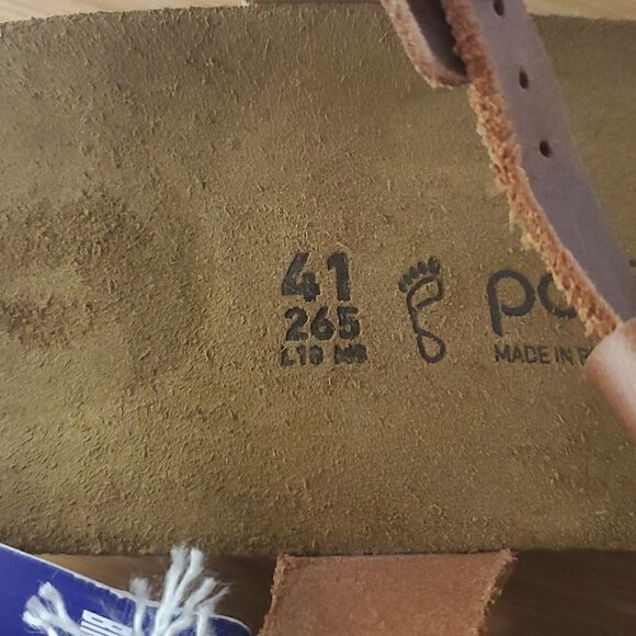 Papillio by Birkenstock Ashley BrownLeather T-Strap Wedge Sandals Women's EU 41 - Picture 8 of 11